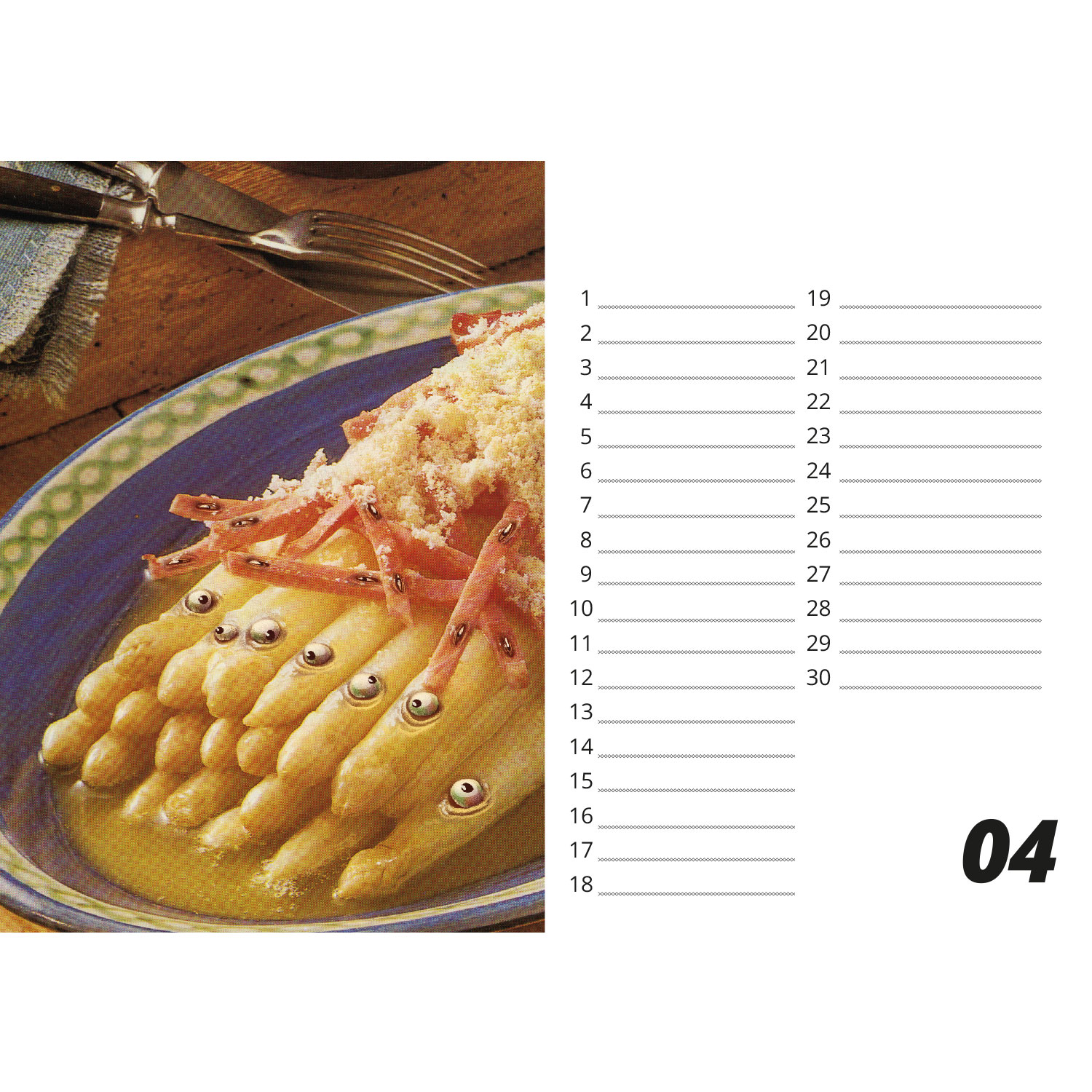 Calendario de mesa "Somos lo que comemos" - formato apaisado A5