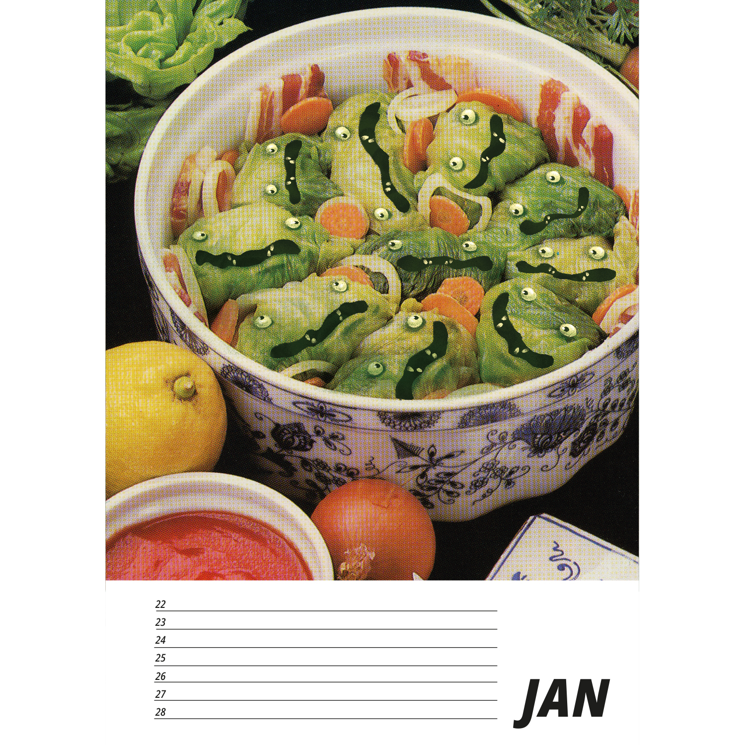 You are what you eat weekly calendar