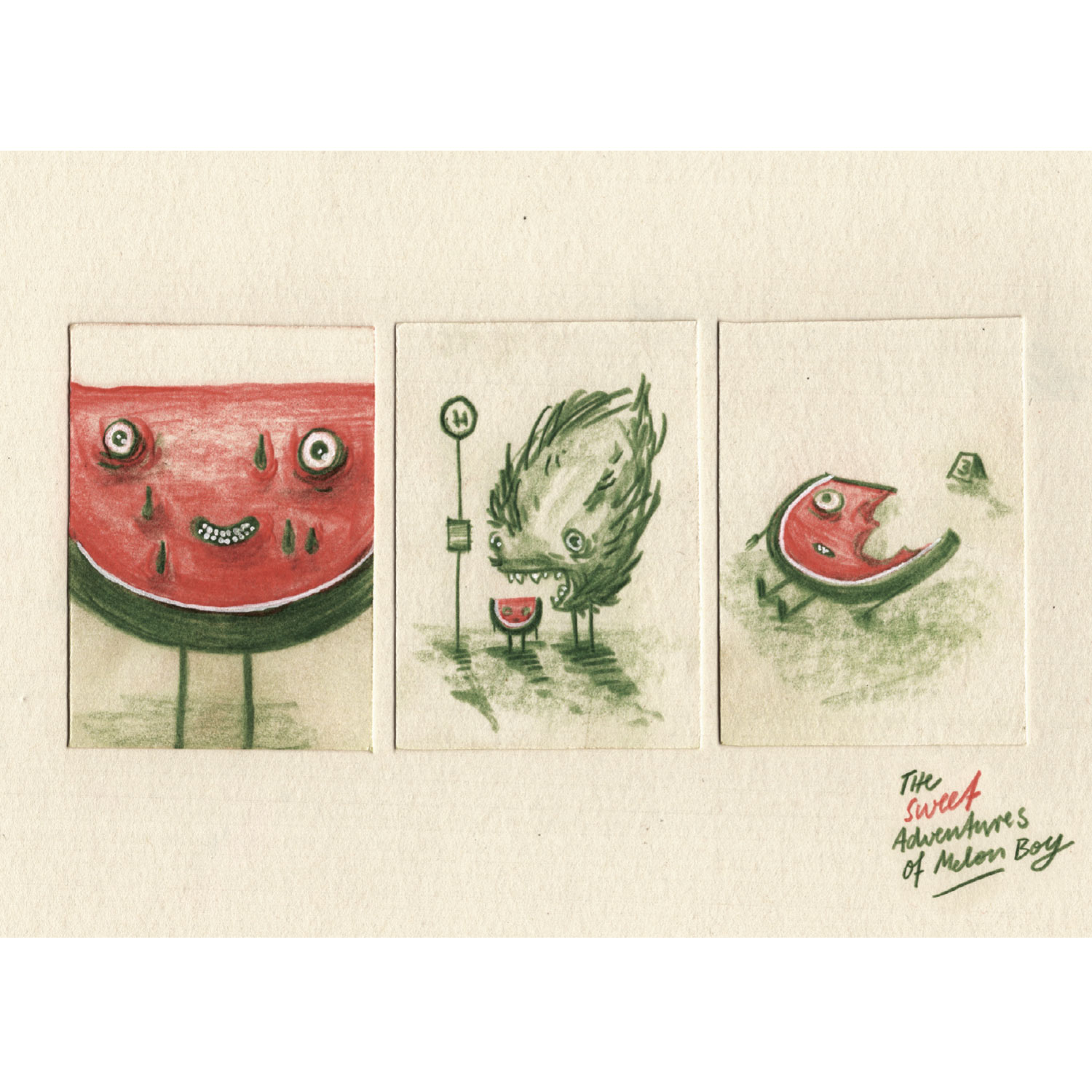 The Sweet Adventures Of Melon Boy Postkarte