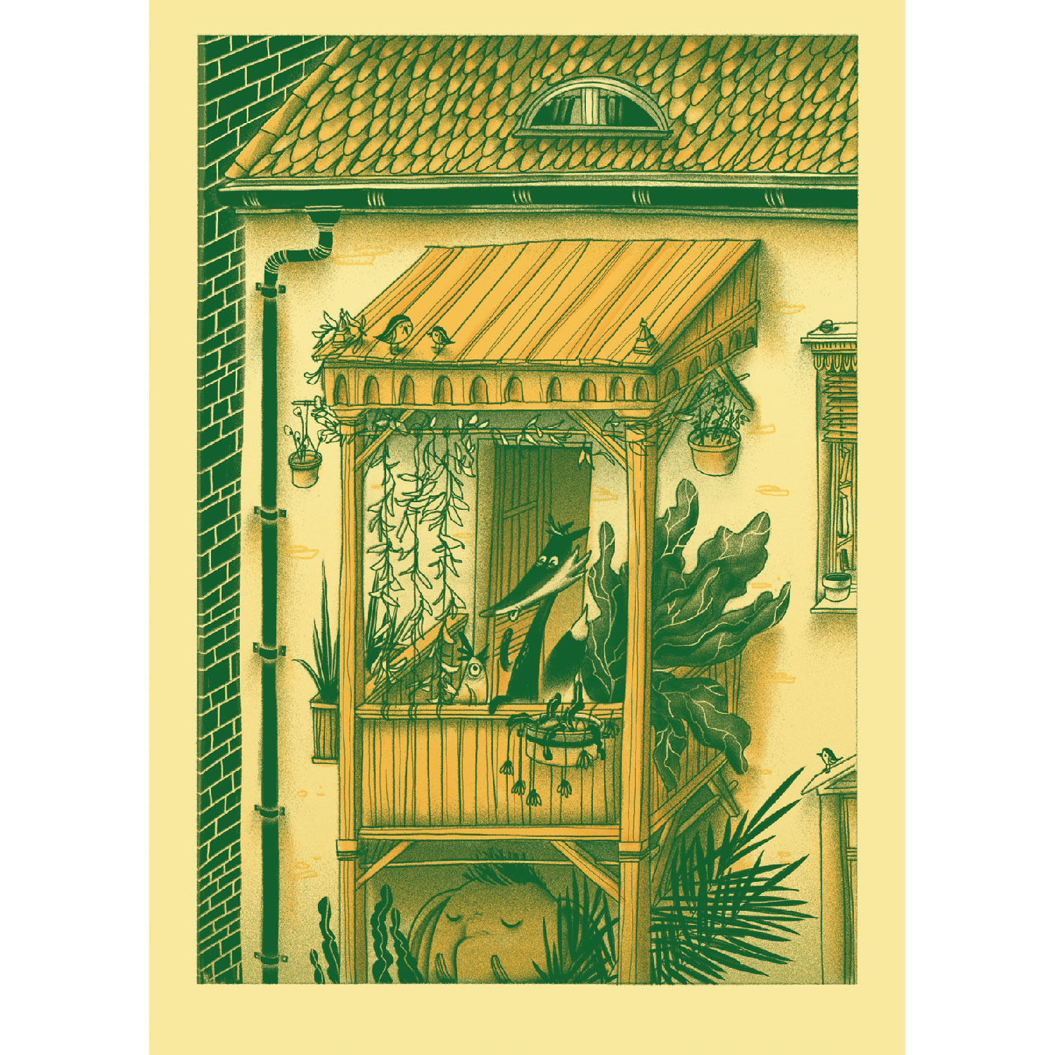 Balkonien, Postkarte