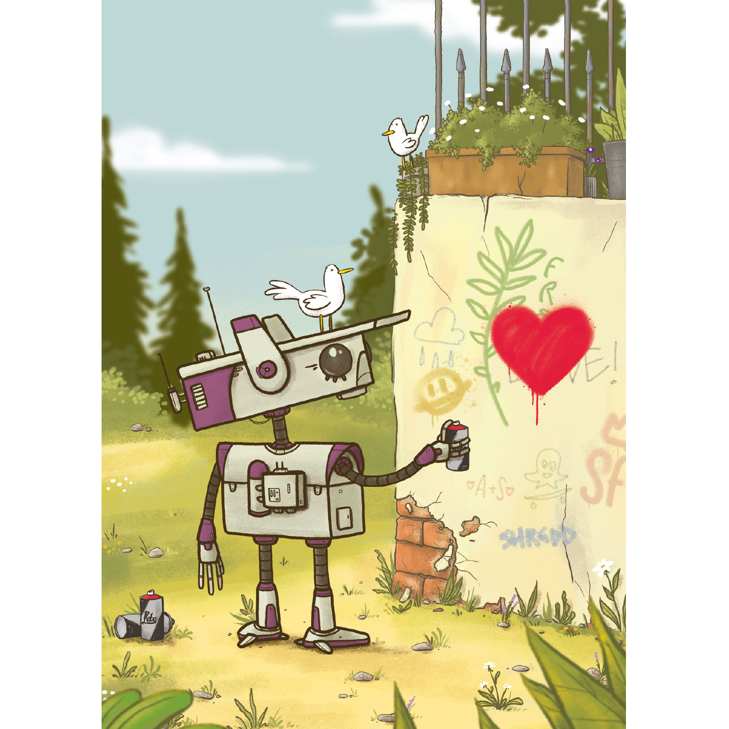 Postal Robo Heart