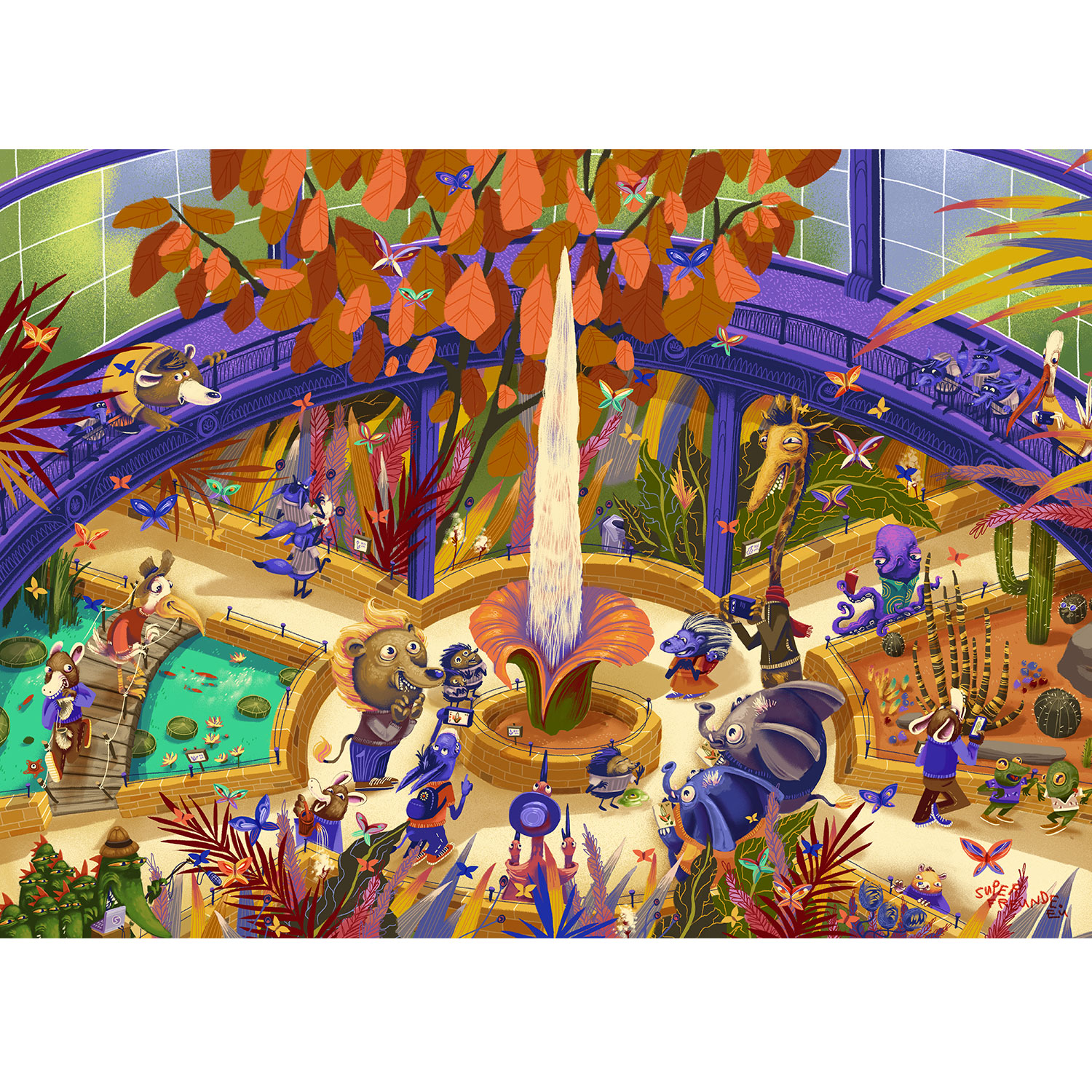 Flora Famosa-Botanischer Garten, Plakat A3