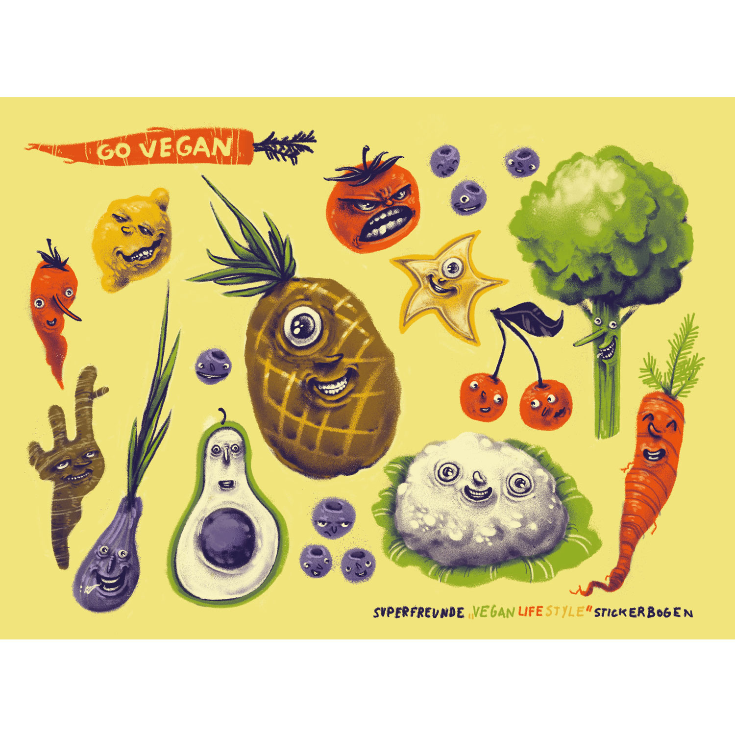 Vegan Lifestyle, Stickerbogen