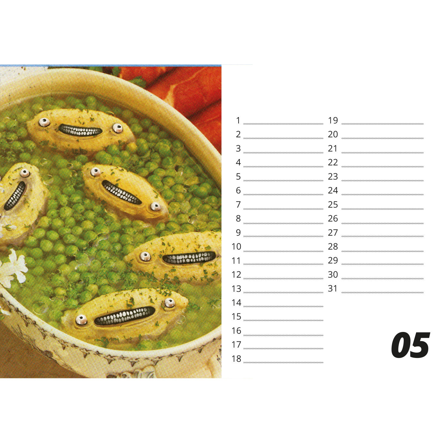 You are what you eat desk calendar - A5 landscape format