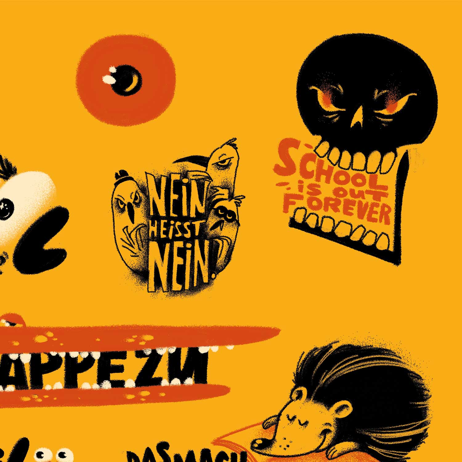 School, sticker sheet