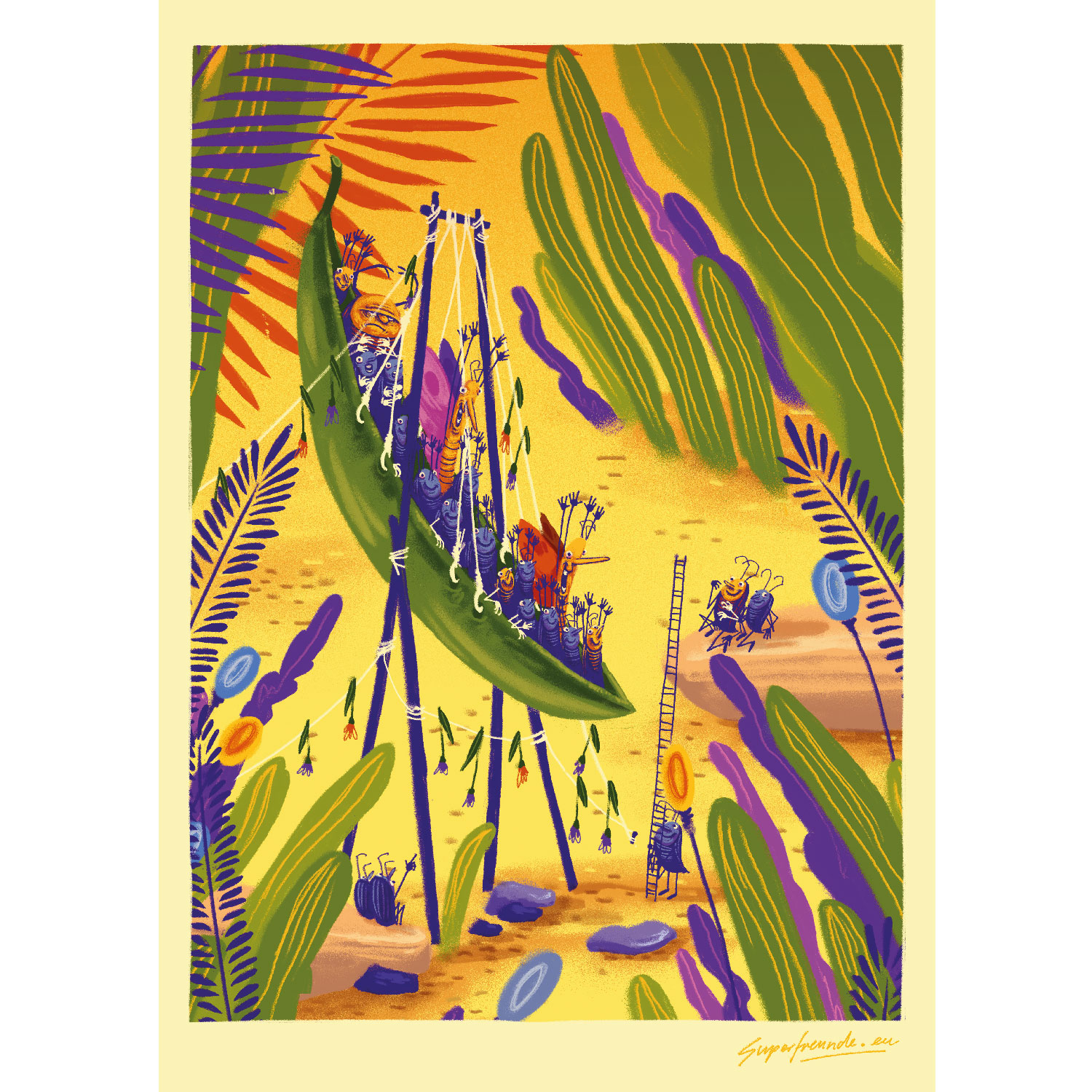 Bohnenschaukel, A3 Plakat