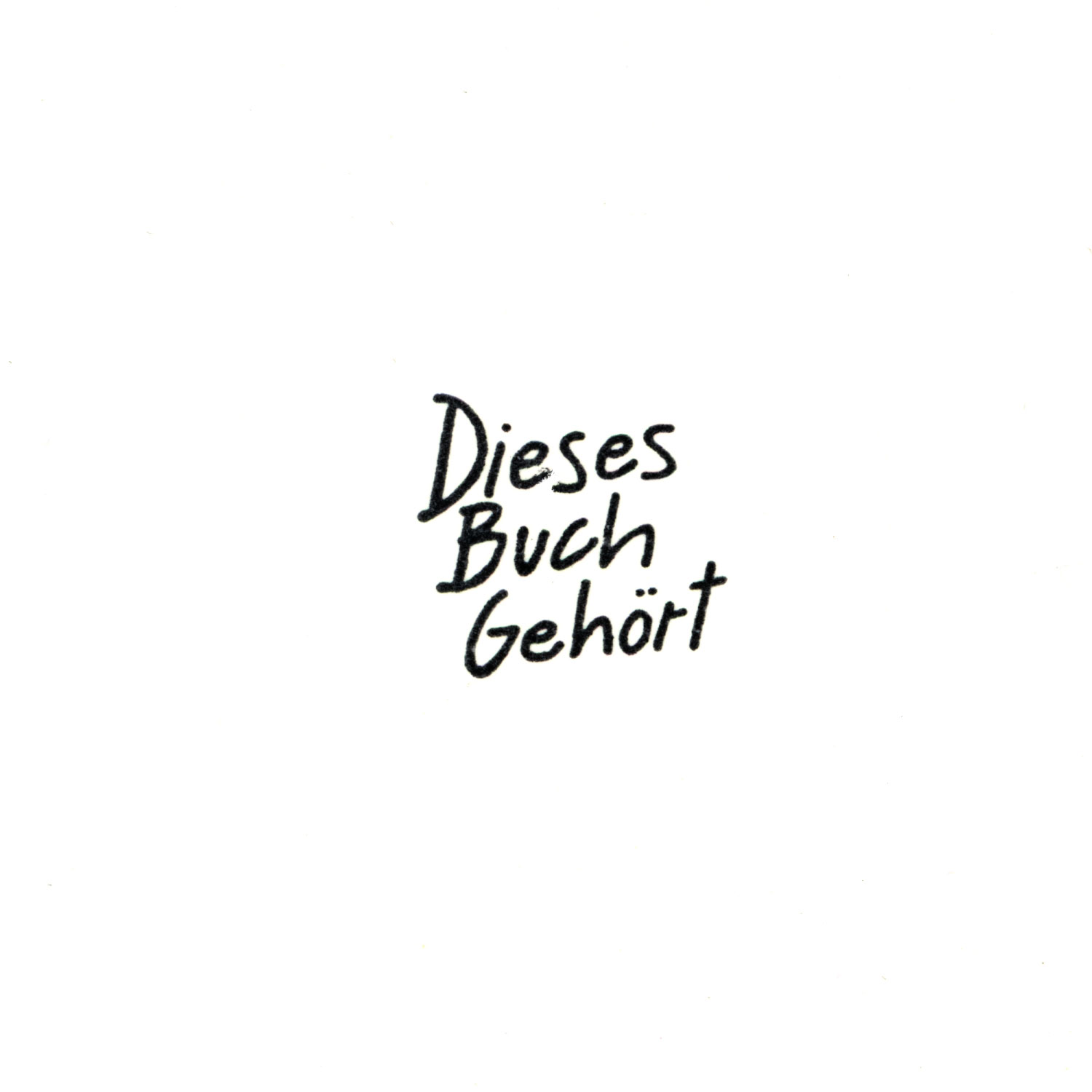 Dieses buch gehört / Einzelstempel /2x2cm