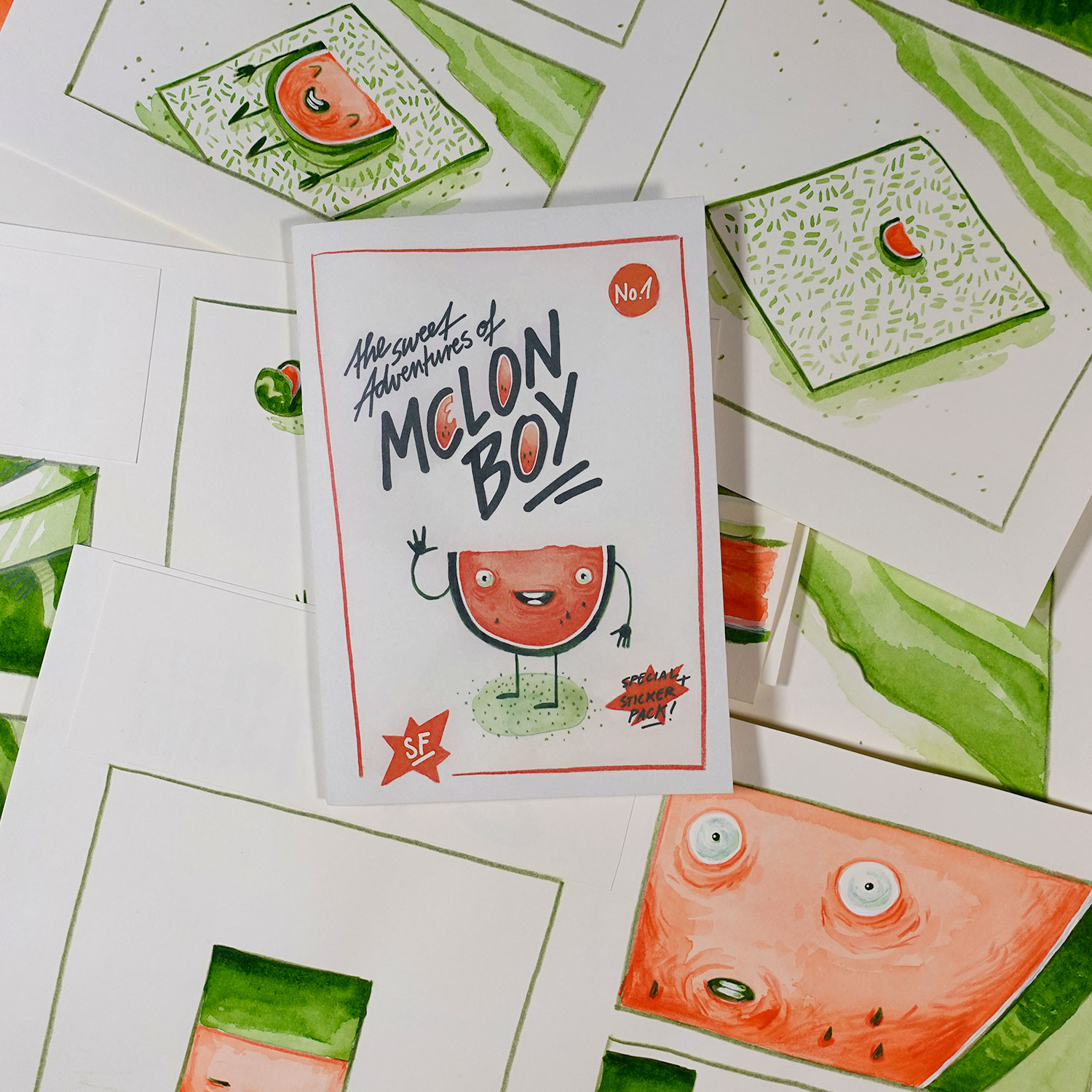 Melon Boy Comic No1 + Stickerbogen