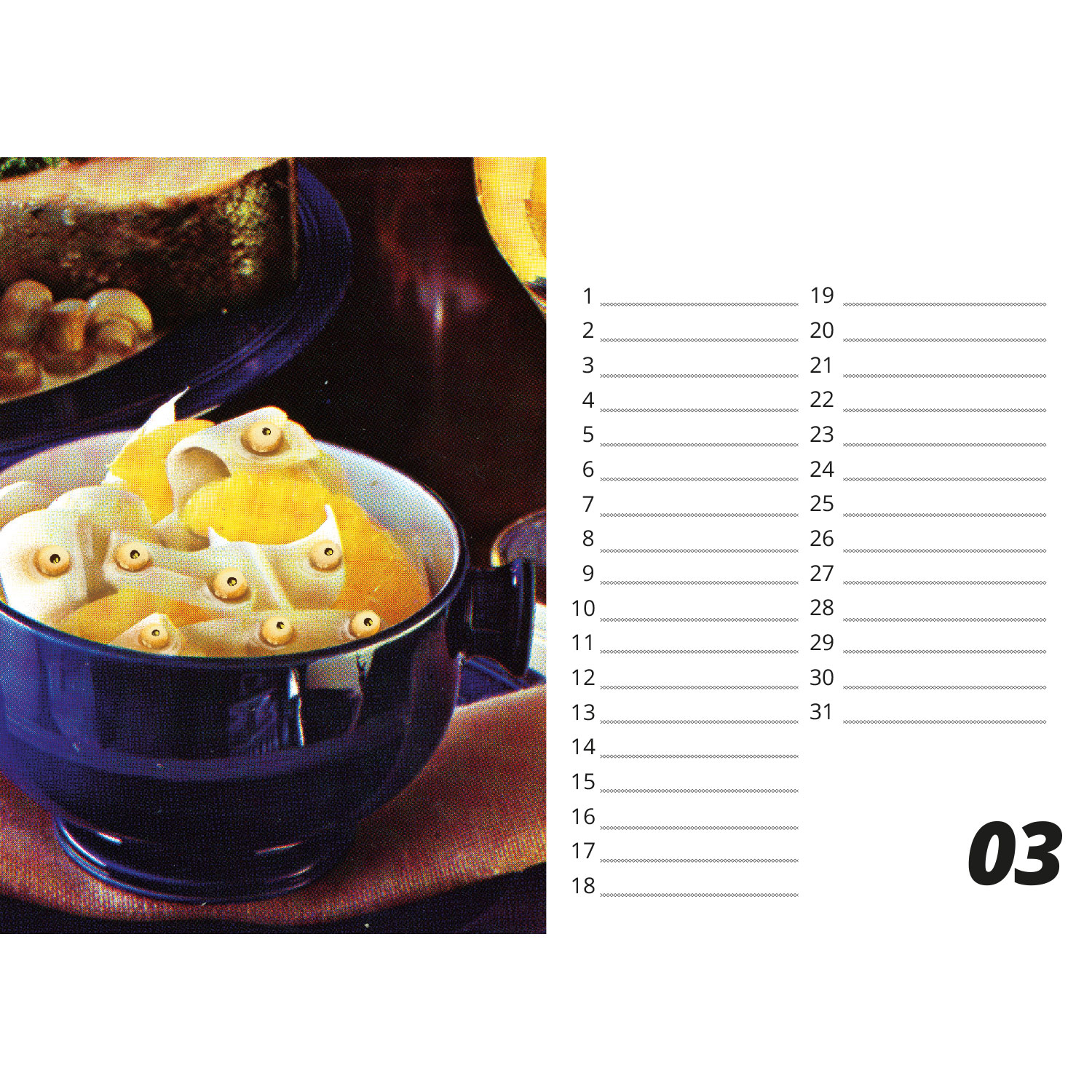 Calendario de mesa "Somos lo que comemos" - formato apaisado A5