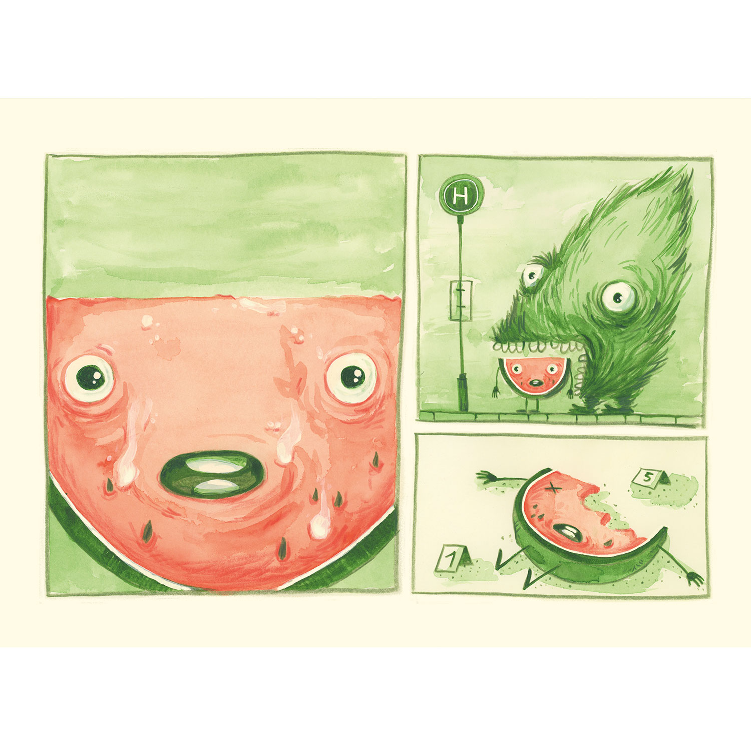 Cartolina "Le dolci avventure di Melon Boy