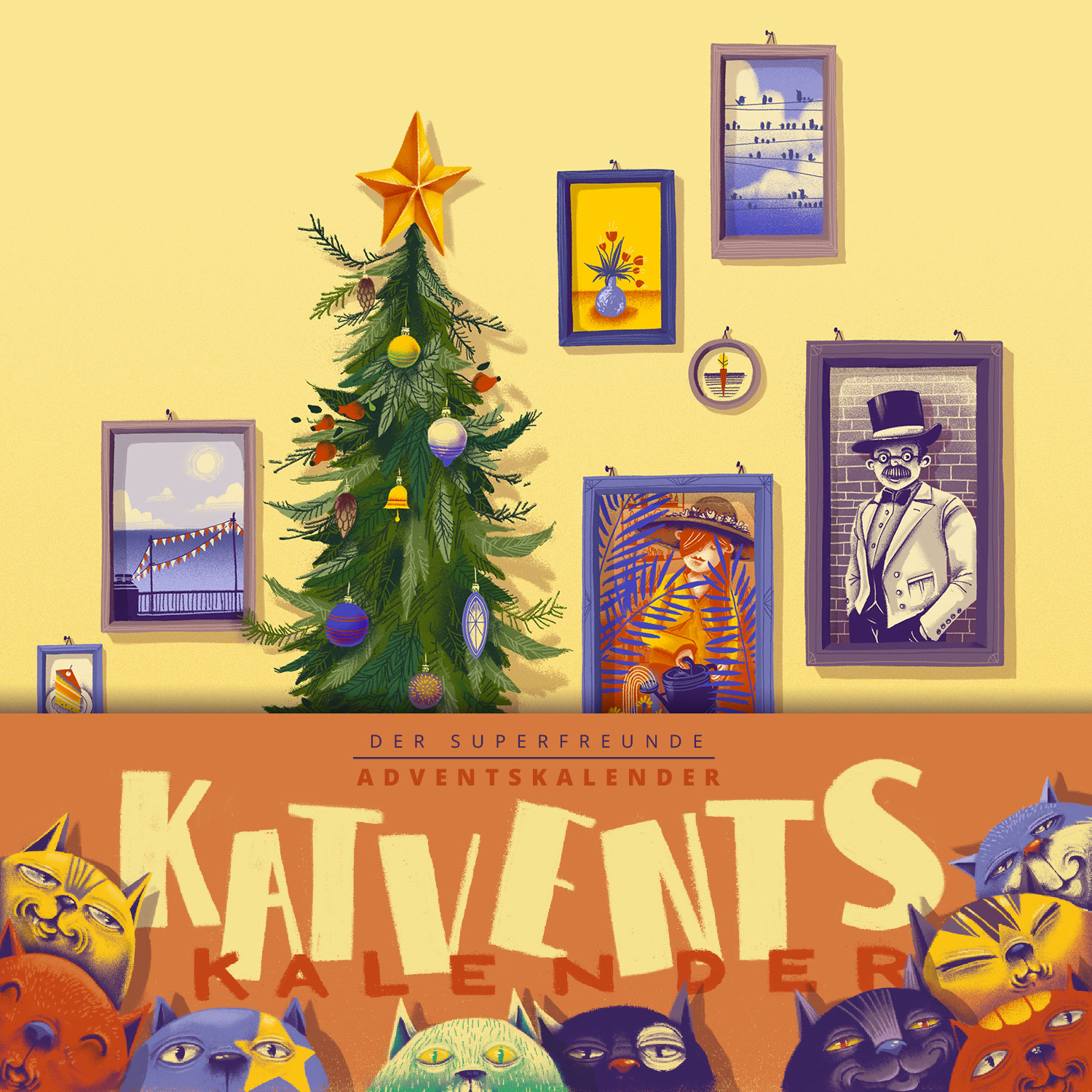 Adventskalender - Katventskalender, A4 Adventskalender - Katventskalender, A4