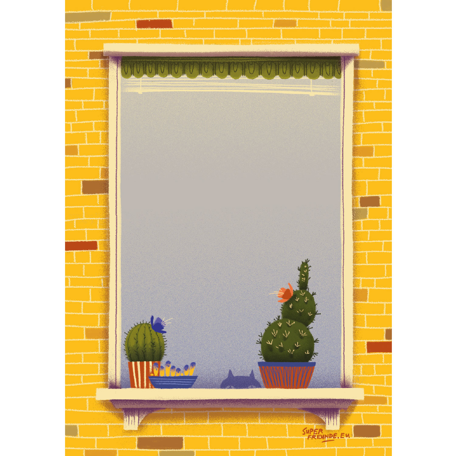 Notizblock, Am Fenster, A6 50 Blatt