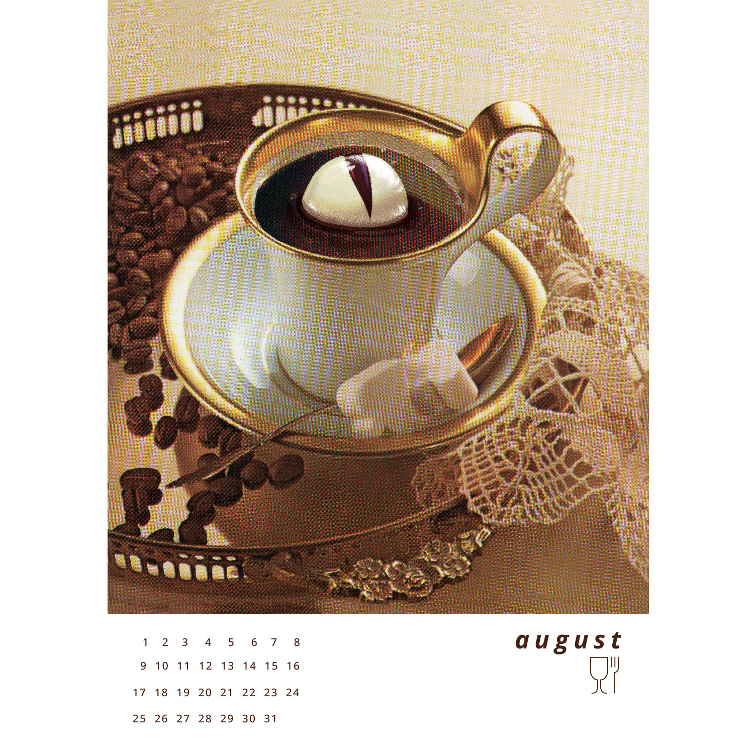 food for throught,  Immerwährender Kalender A4