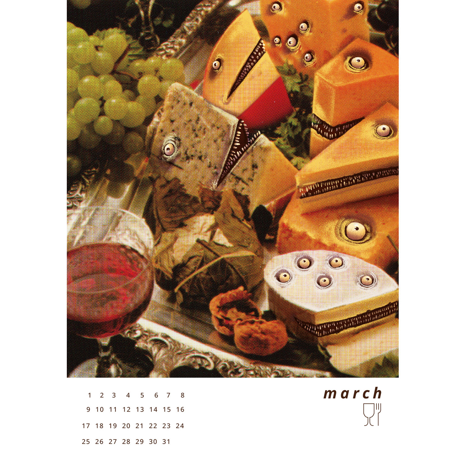 food for throught,  Immerwährender Kalender A4