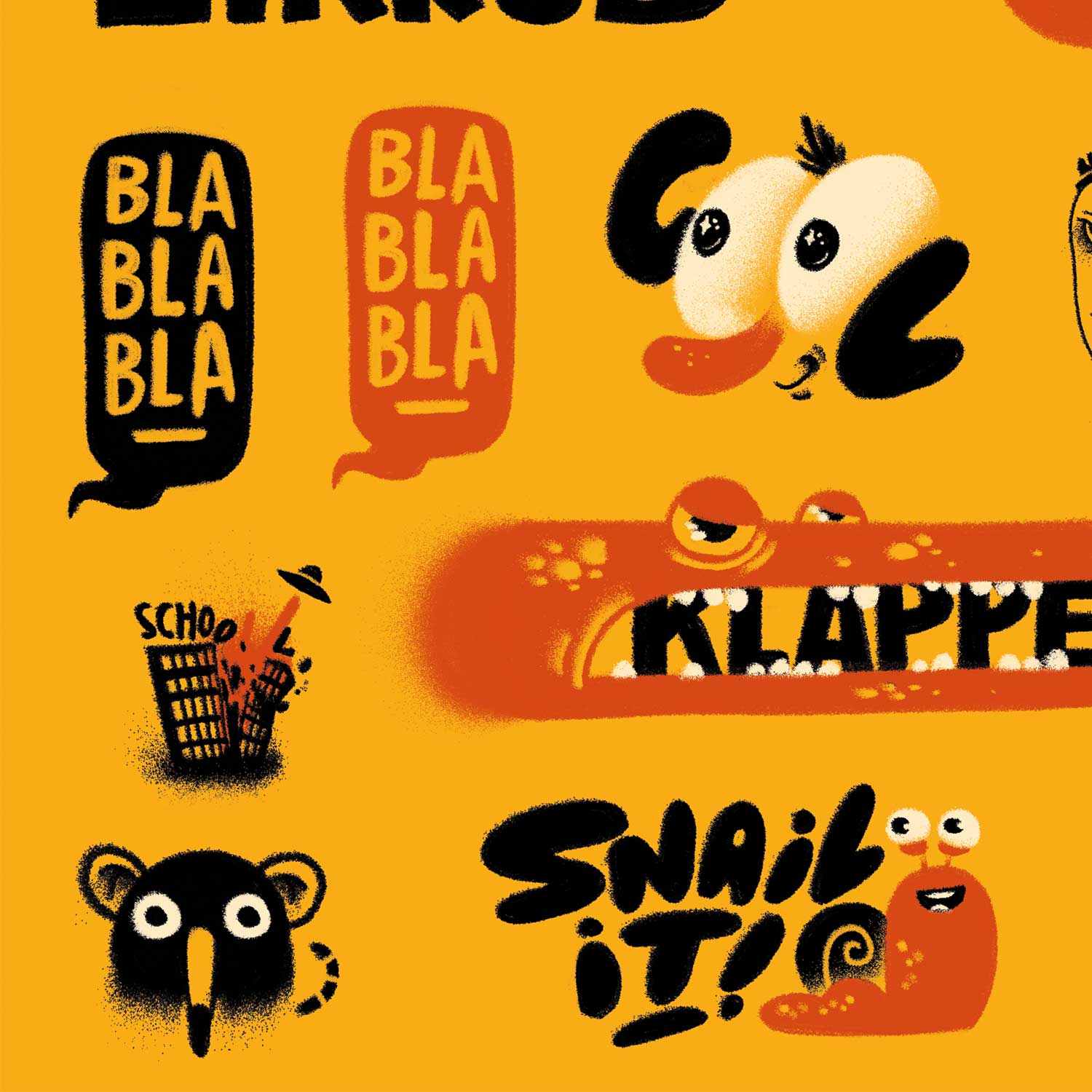 School, sticker sheet