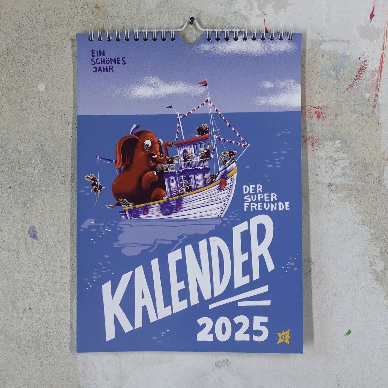 Annual calendar 2024 Superfriends in A4 and A3